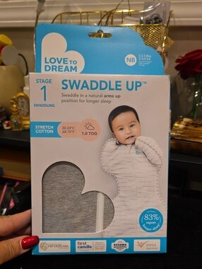 Love To Dream Swaddle Up Stage 1 Newborn One-Piece - Grey